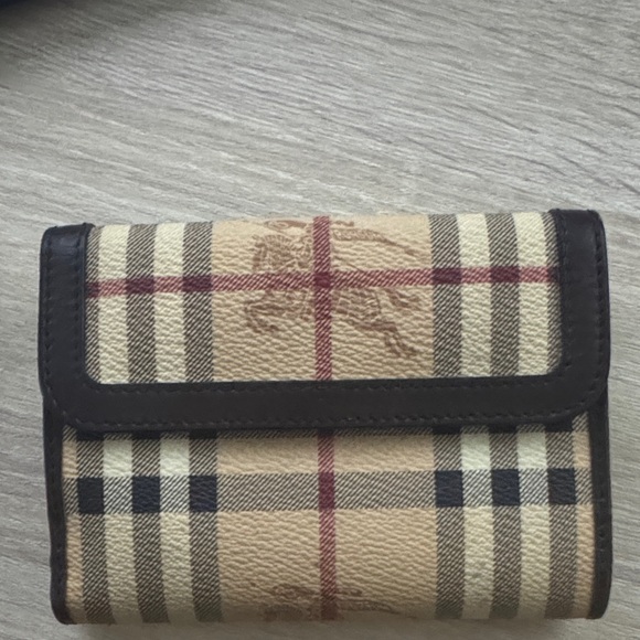 Burberry Beige and Black Check Wallet - Picture 1 of 11